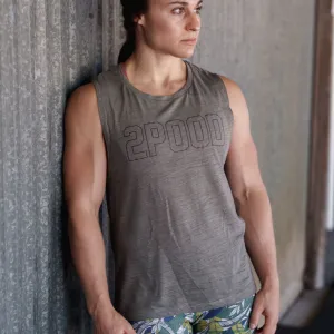 2POOD Logo Dark Olive Tank