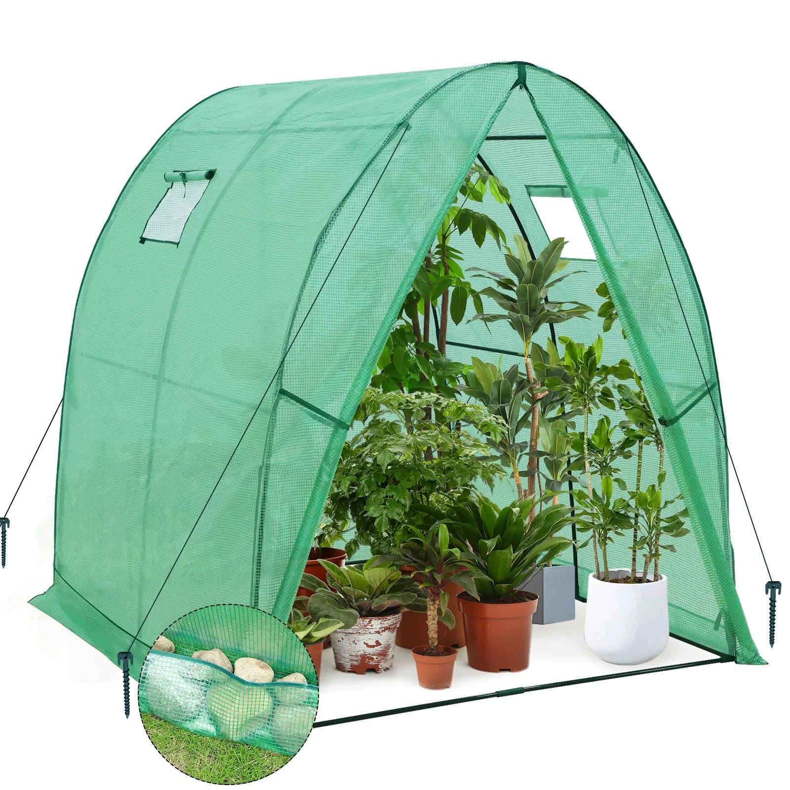 70.9"x70.9"x78.7" Tunnel Greenhouse
