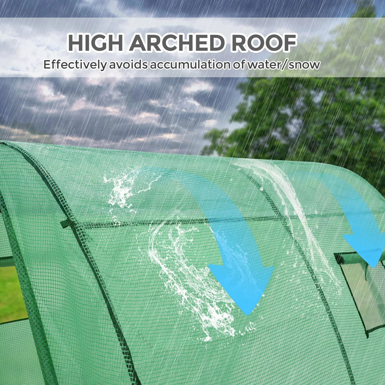 70.9"x70.9"x78.7" Tunnel Greenhouse