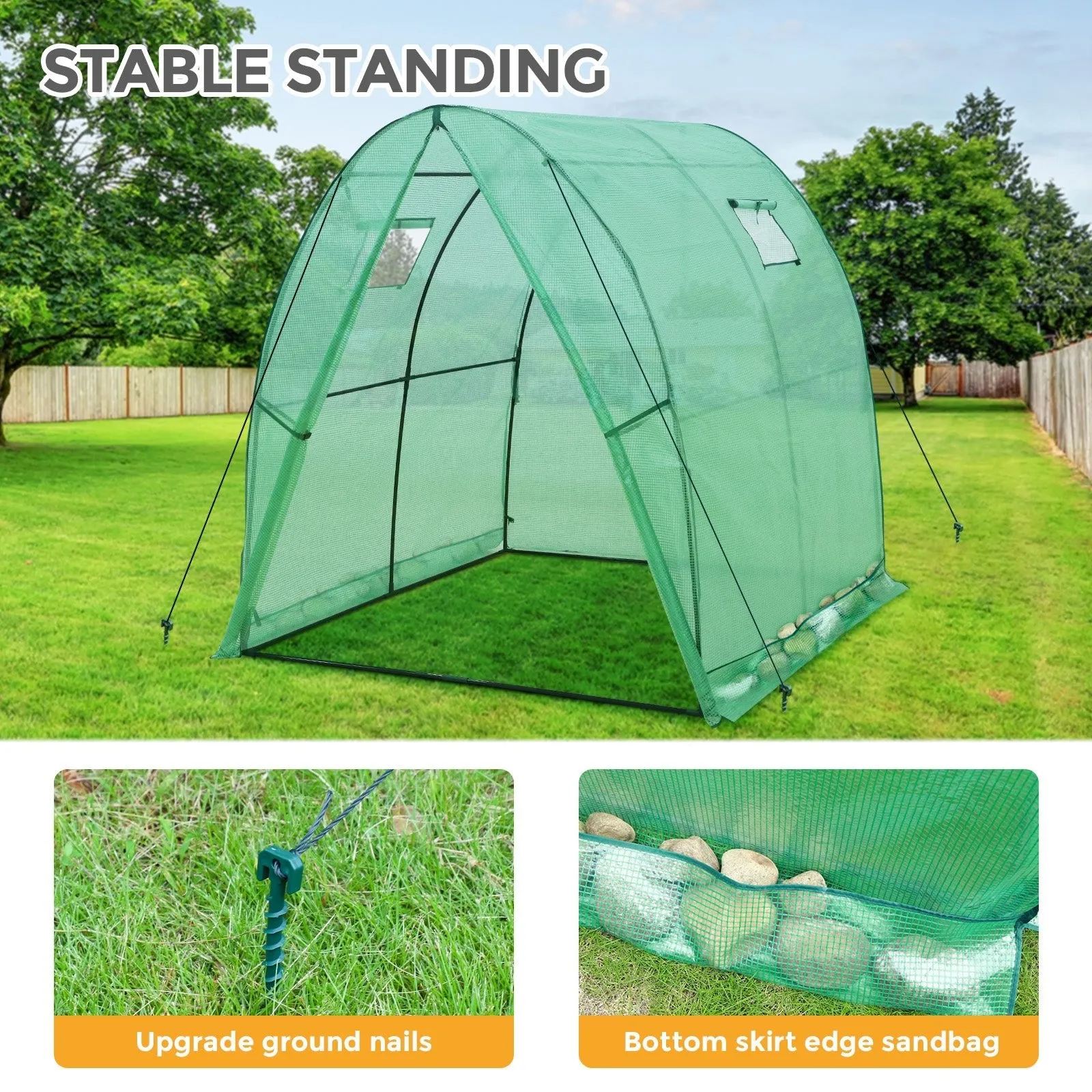 70.9"x70.9"x78.7" Tunnel Greenhouse