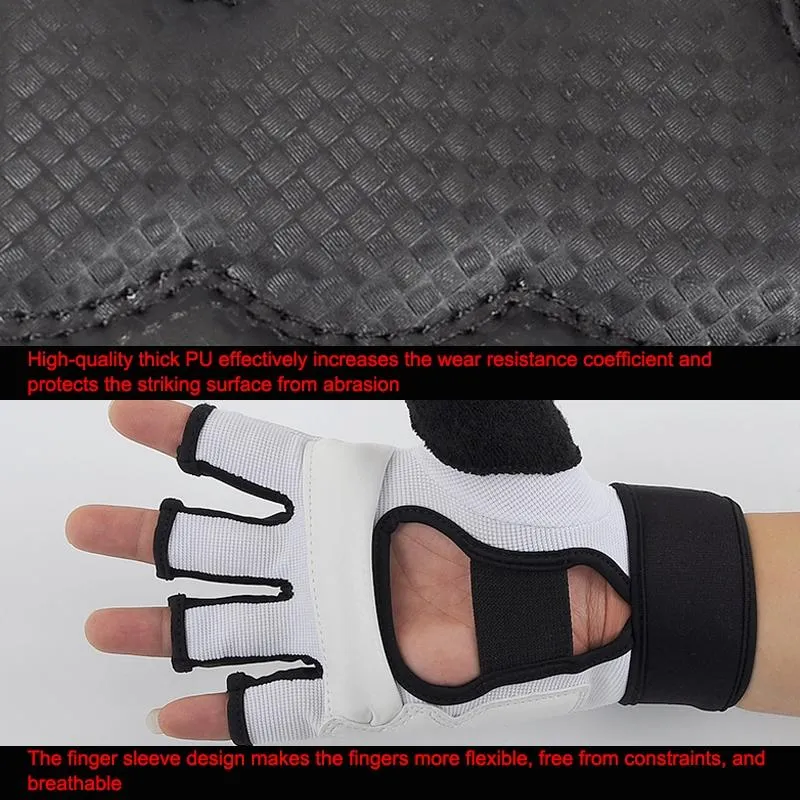 Adults Half Finger Sandbag Training Boxing Gloves - Pu Leather For Fitness And Sparring
