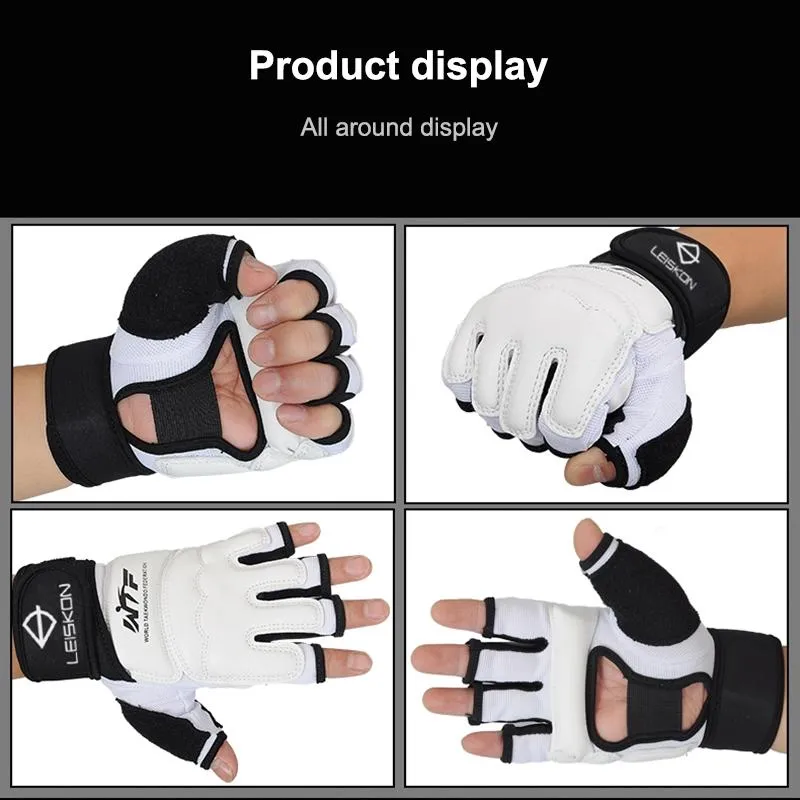 Adults Half Finger Sandbag Training Boxing Gloves - Pu Leather For Fitness And Sparring