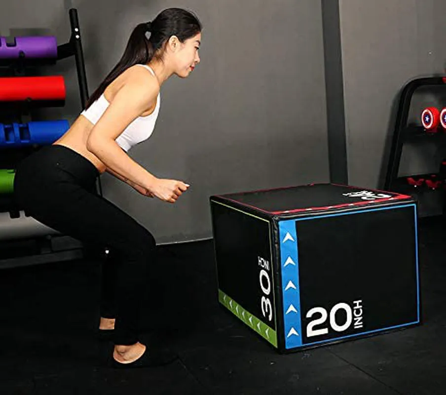 BalanceFrom 3 in 1 20" 24" 30" Foam Plyometric Box Jumping Exercise