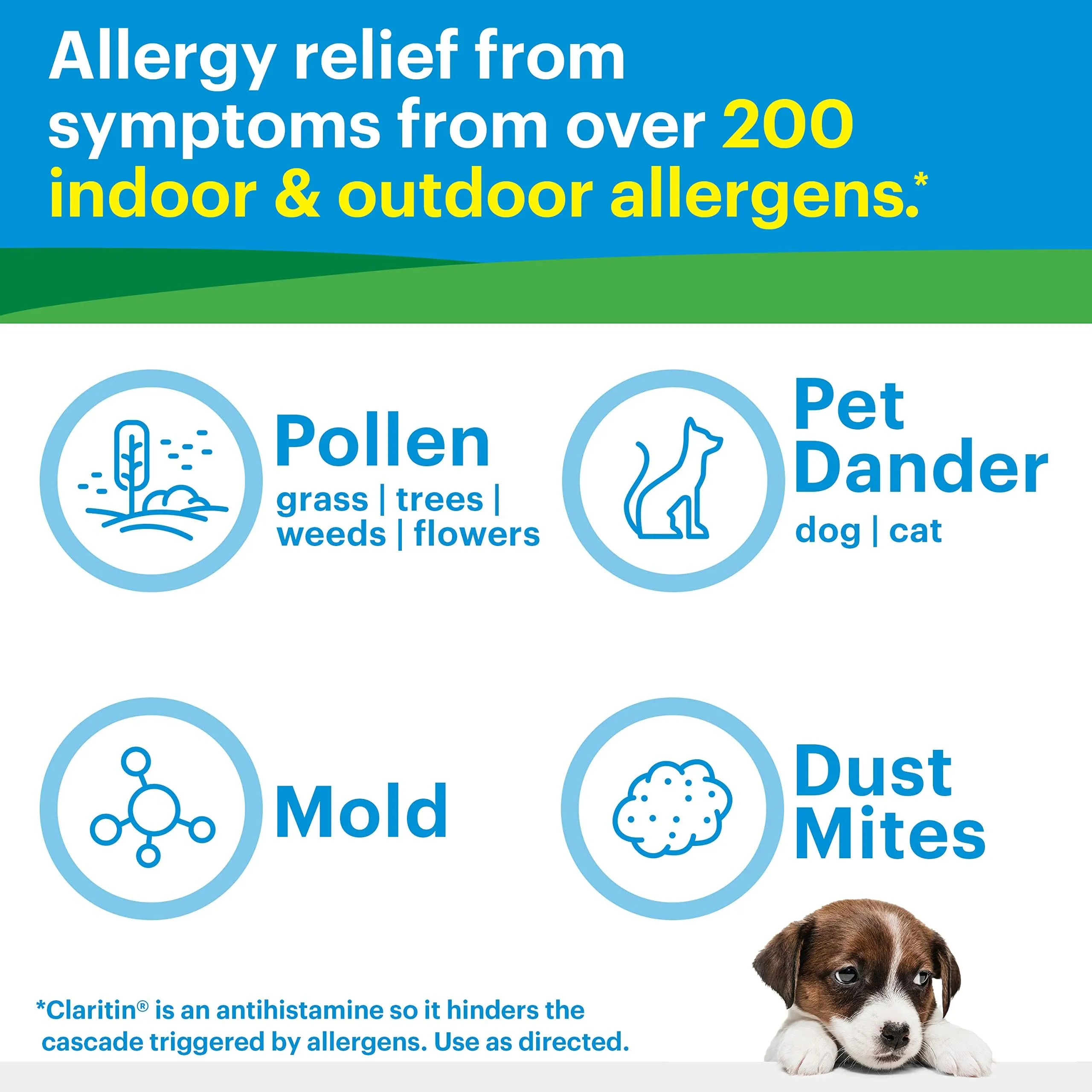 Claritin 24 Hour Allergy Relief - Grape Flavored - Non Drowsy Liquid Antihistamine for Kids, Dye, Alcohol, and Sugar Free Medicine For Children 2 Aged Years and Older