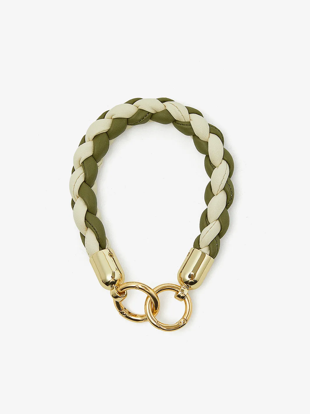 Double Ring Braided Phone Case Wrist Strap
