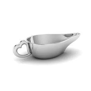 Flat Medicine Porringer With Heart Handle