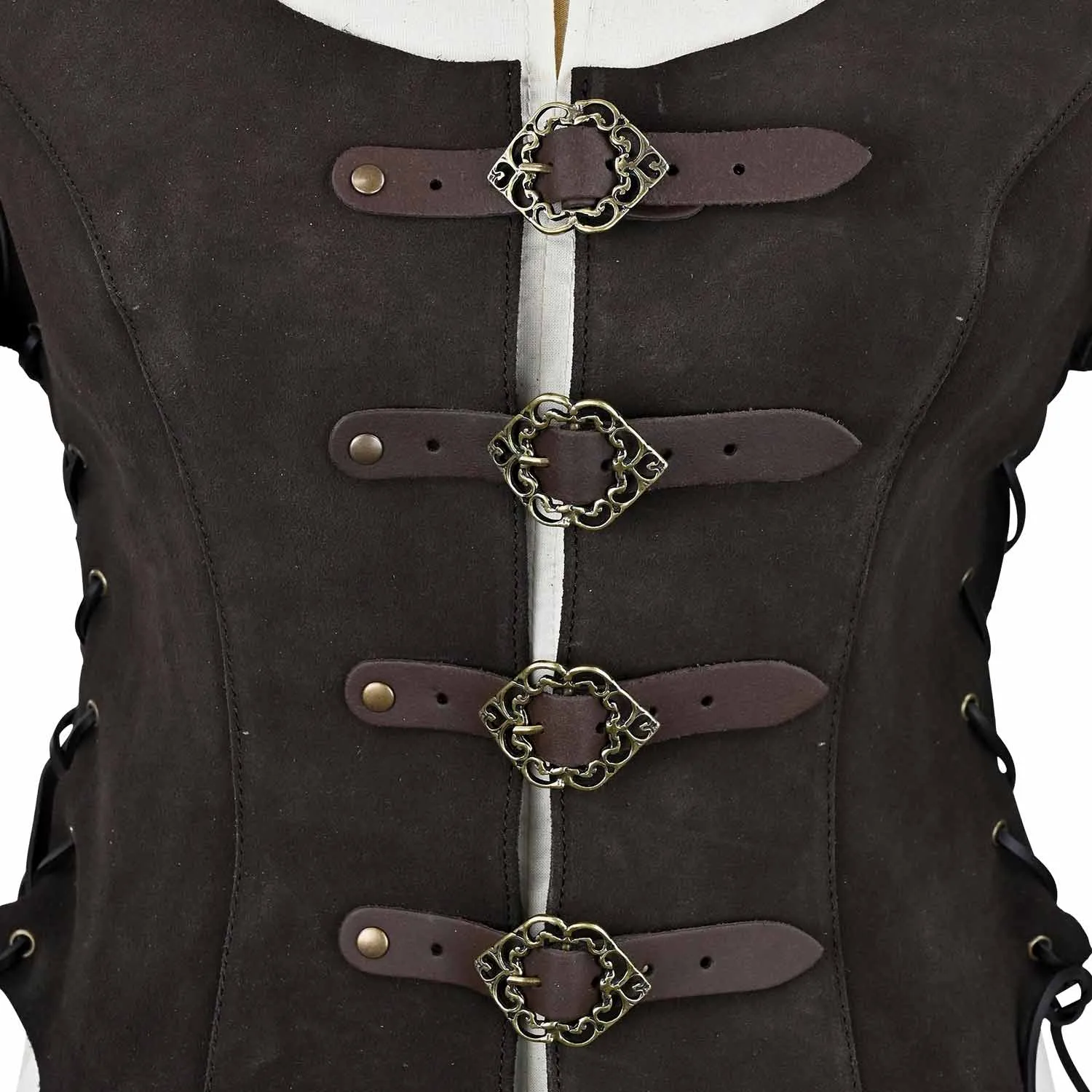 Julienne Leather Jerkin Short