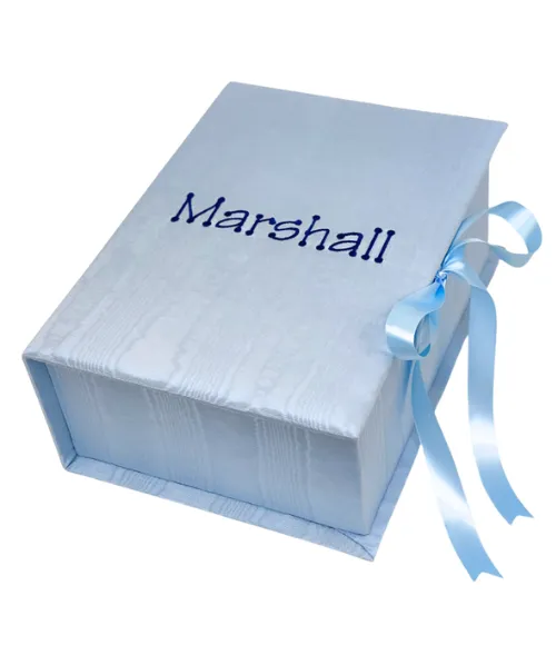 Medium Baby Keepsake Box in Baby Moir