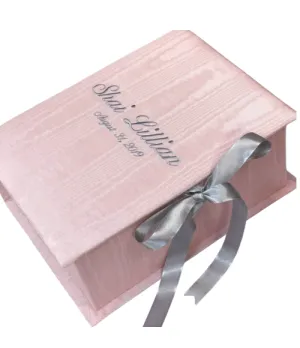 Medium Baby Keepsake Box in Baby Moir