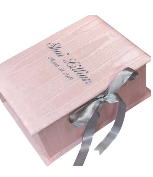 Medium Baby Keepsake Box in Baby Moir