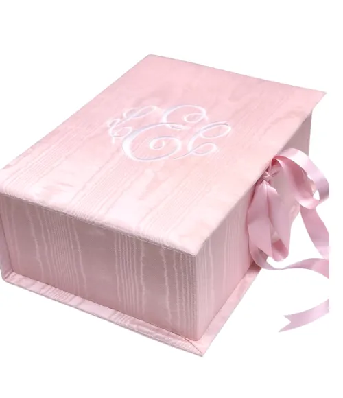 Medium Baby Keepsake Box in Baby Moir