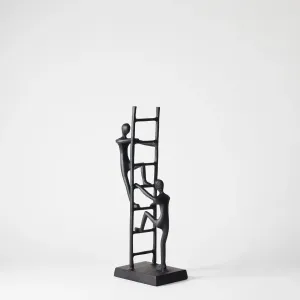 Metal Men on Ladder Ornament