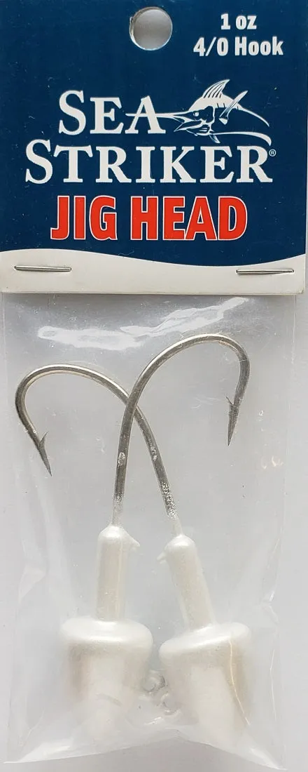 Sea Striker Got-Cha Jig Heads Pearl 2oz 2pk