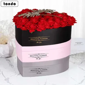 Tondo Large Flower Rose Heart Gift-صندوق هدايا كبير