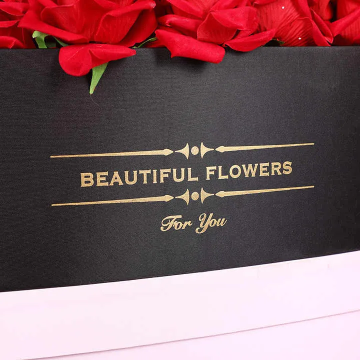Tondo Large Flower Rose Heart Gift-صندوق هدايا كبير