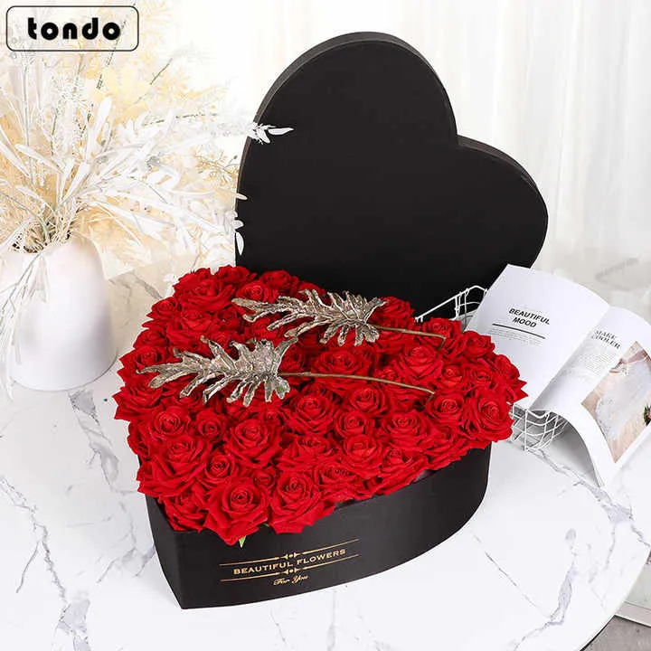 Tondo Large Flower Rose Heart Gift-صندوق هدايا كبير