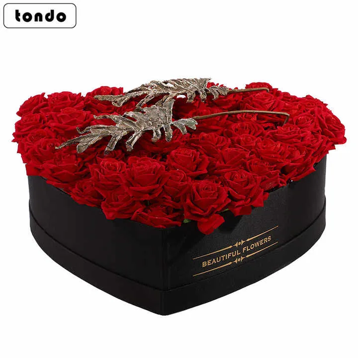 Tondo Large Flower Rose Heart Gift-صندوق هدايا كبير