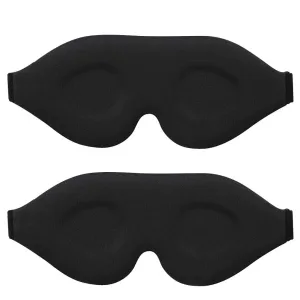 US 2-4 Pc Sleep Eye Mask for Men Women, 3D Contoured Cup Sleeping Mask & Blindfo