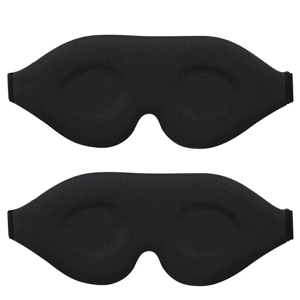 US 2-4 Pc Sleep Eye Mask for Men Women, 3D Contoured Cup Sleeping Mask & Blindfo