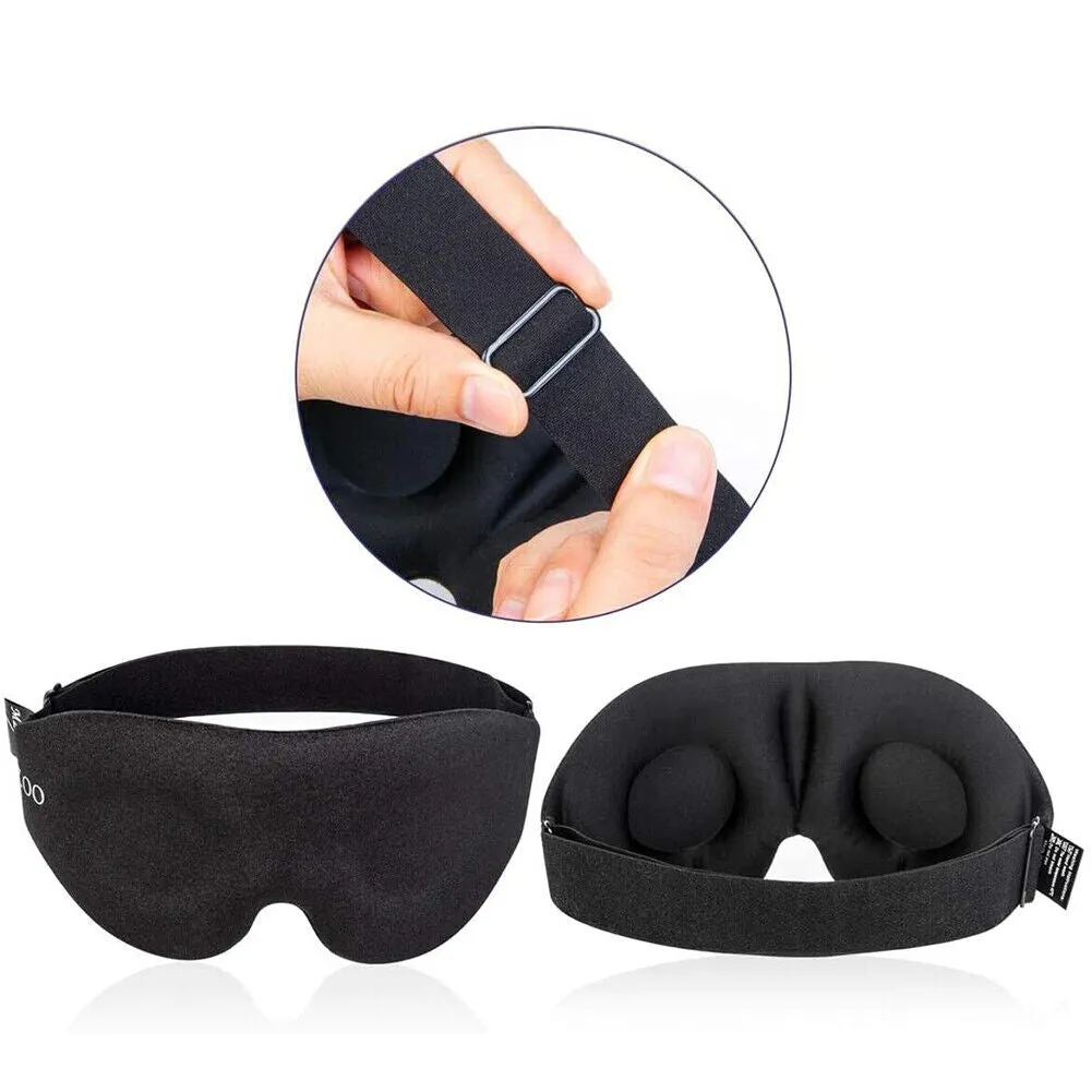 US 2-4 Pc Sleep Eye Mask for Men Women, 3D Contoured Cup Sleeping Mask & Blindfo